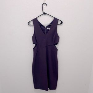Elizabeth and James NWT Aldridge Dress in Deep Plum Purple with cutouts